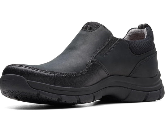 Men's Clarks Walpath Step Black Leather