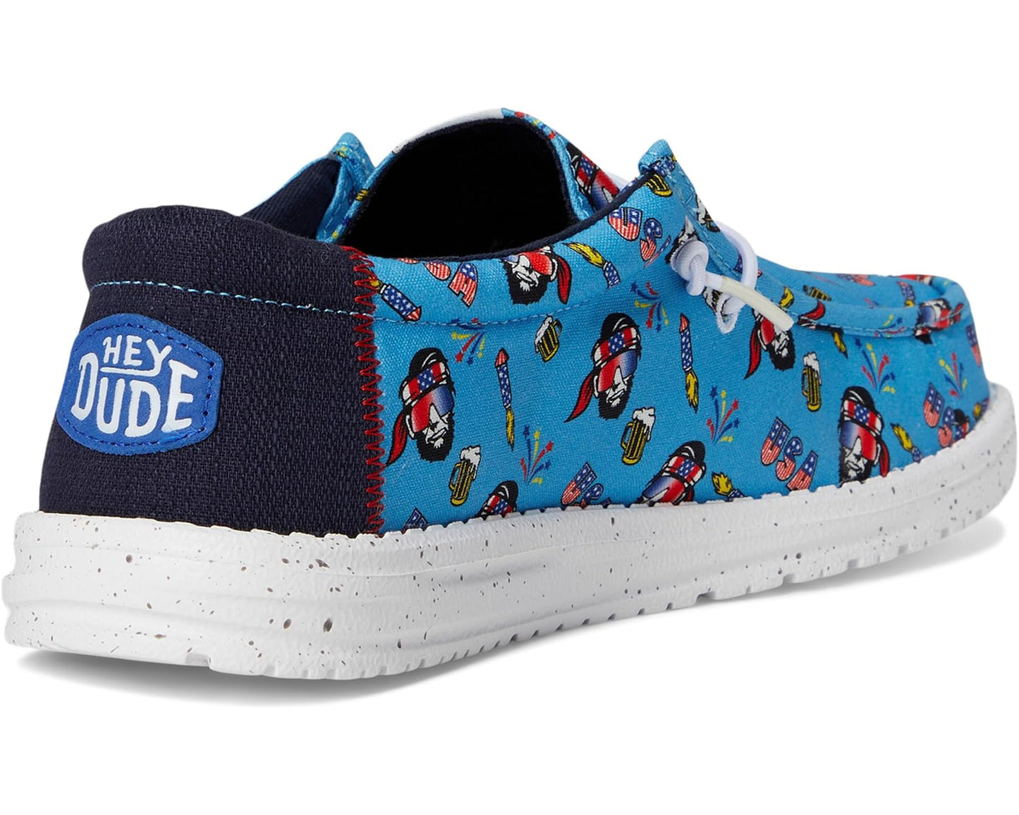 Men's Hey Dude Wally Americana Party Vista Blue/Multi
