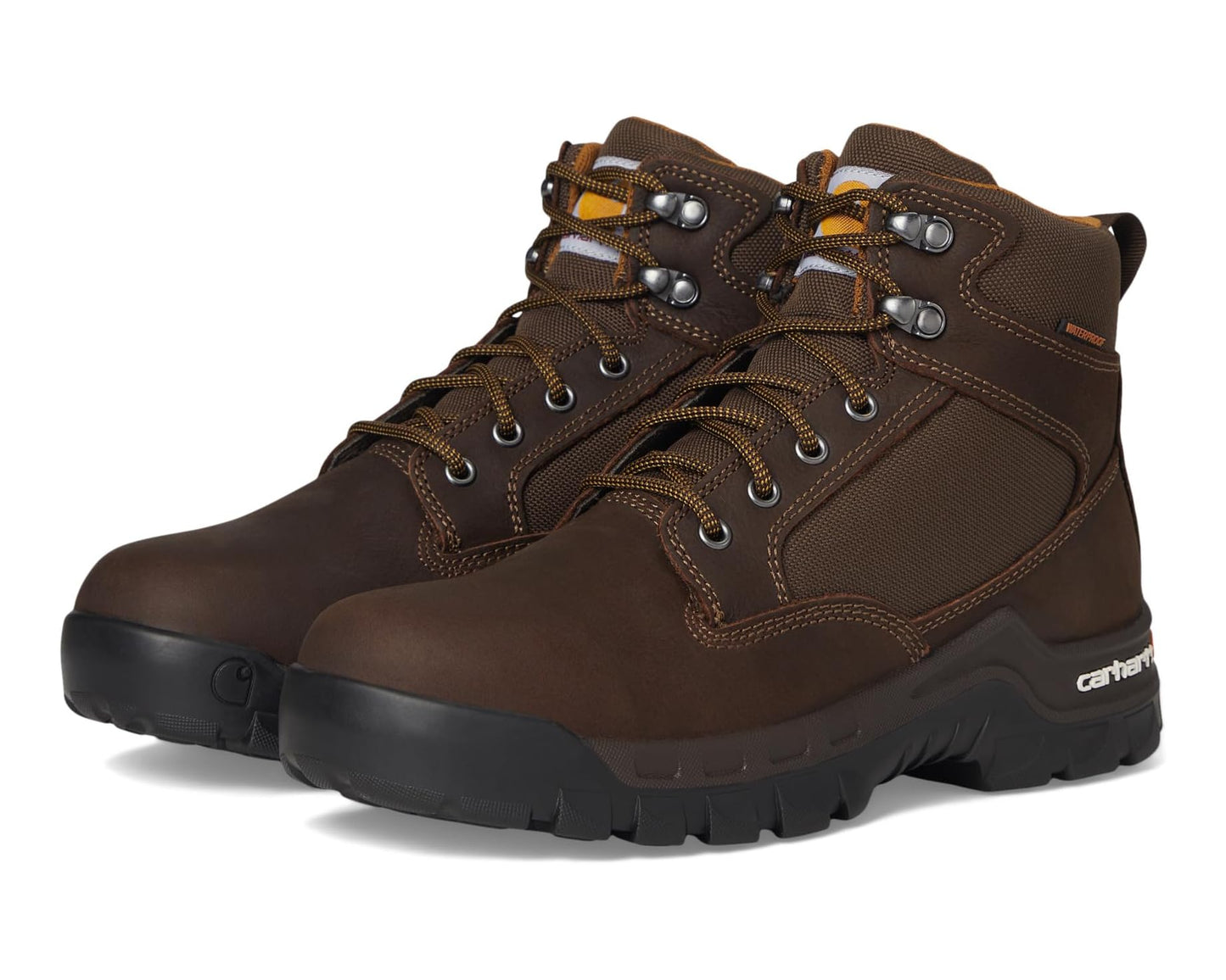 Men's Carhartt Rugged Flex 6 Waterproof Soft Toe Chocolate Brown Oil Tanned