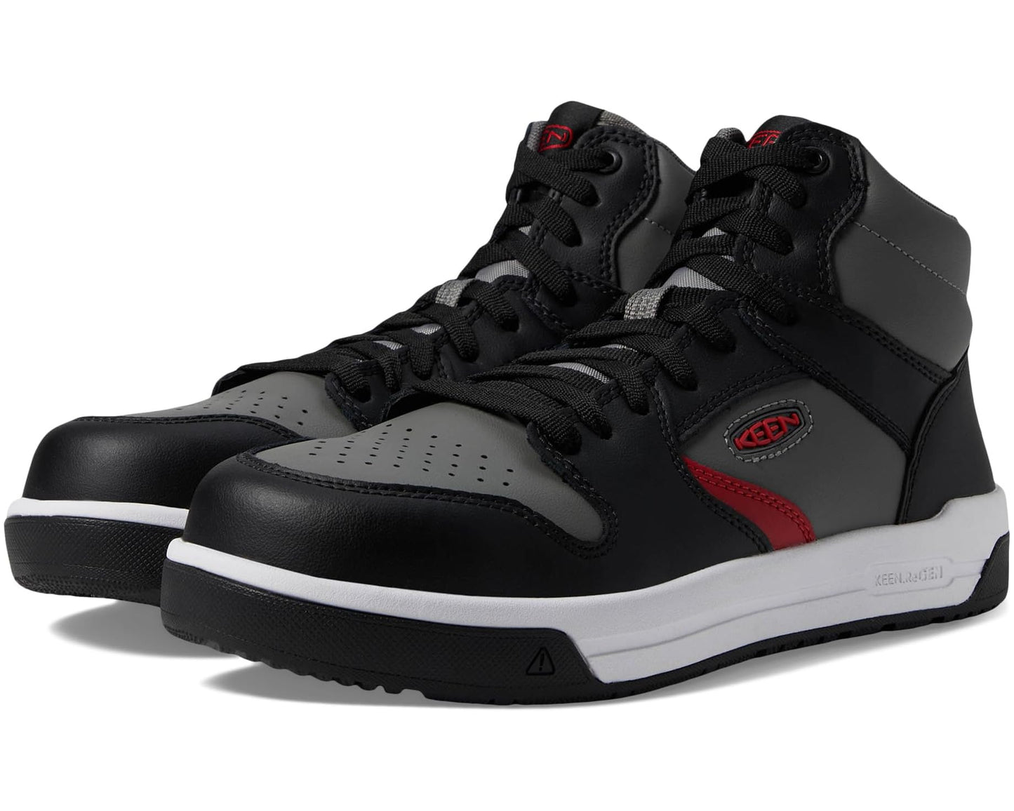 Men's KEEN Utility Overton Mid (Comp Toe) Steel Grey/Black