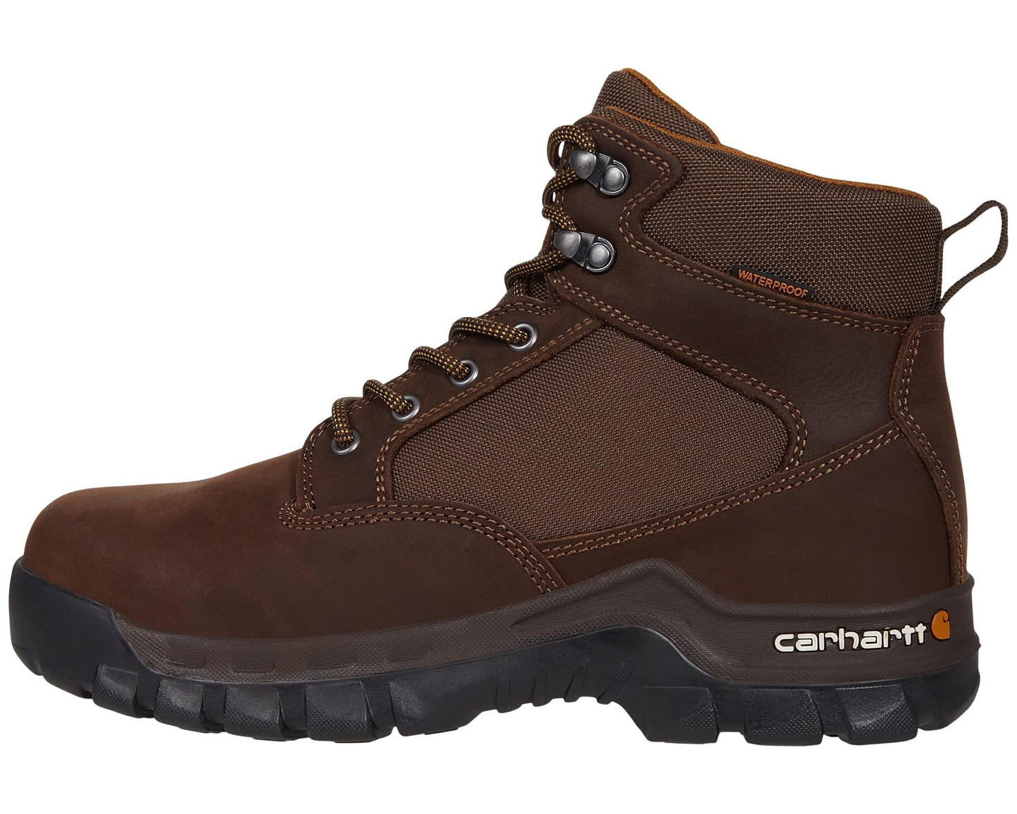 Men's Carhartt Rugged Flex 6 Waterproof Steel Toe Chocolate Brown Oil Tanned