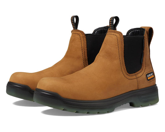Men's Ariat Turbo Chelsea Waterproof Carbon Toe EH Aged Bark