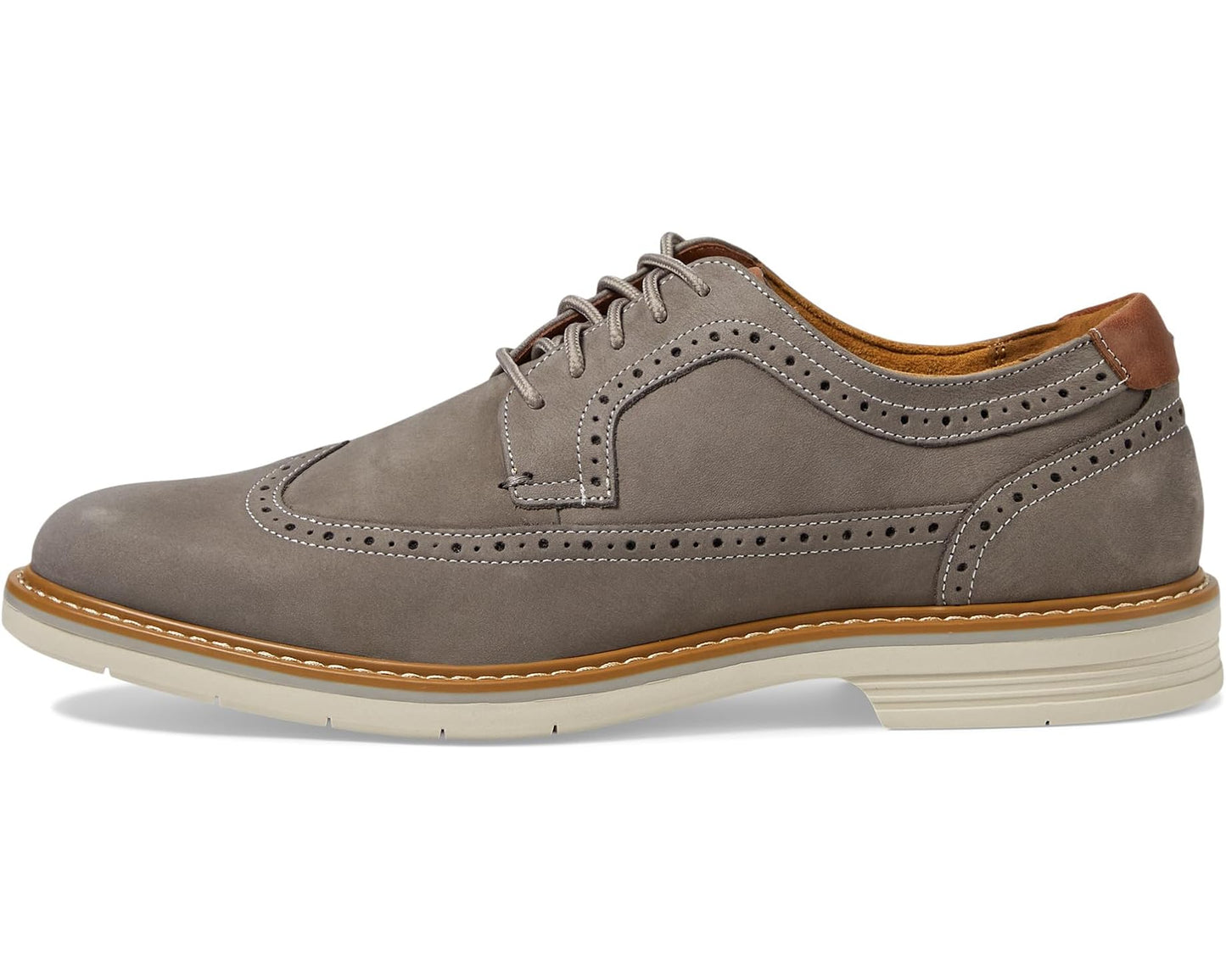 Men's Florsheim Norwalk Wingtip Oxford Gray Nubuck