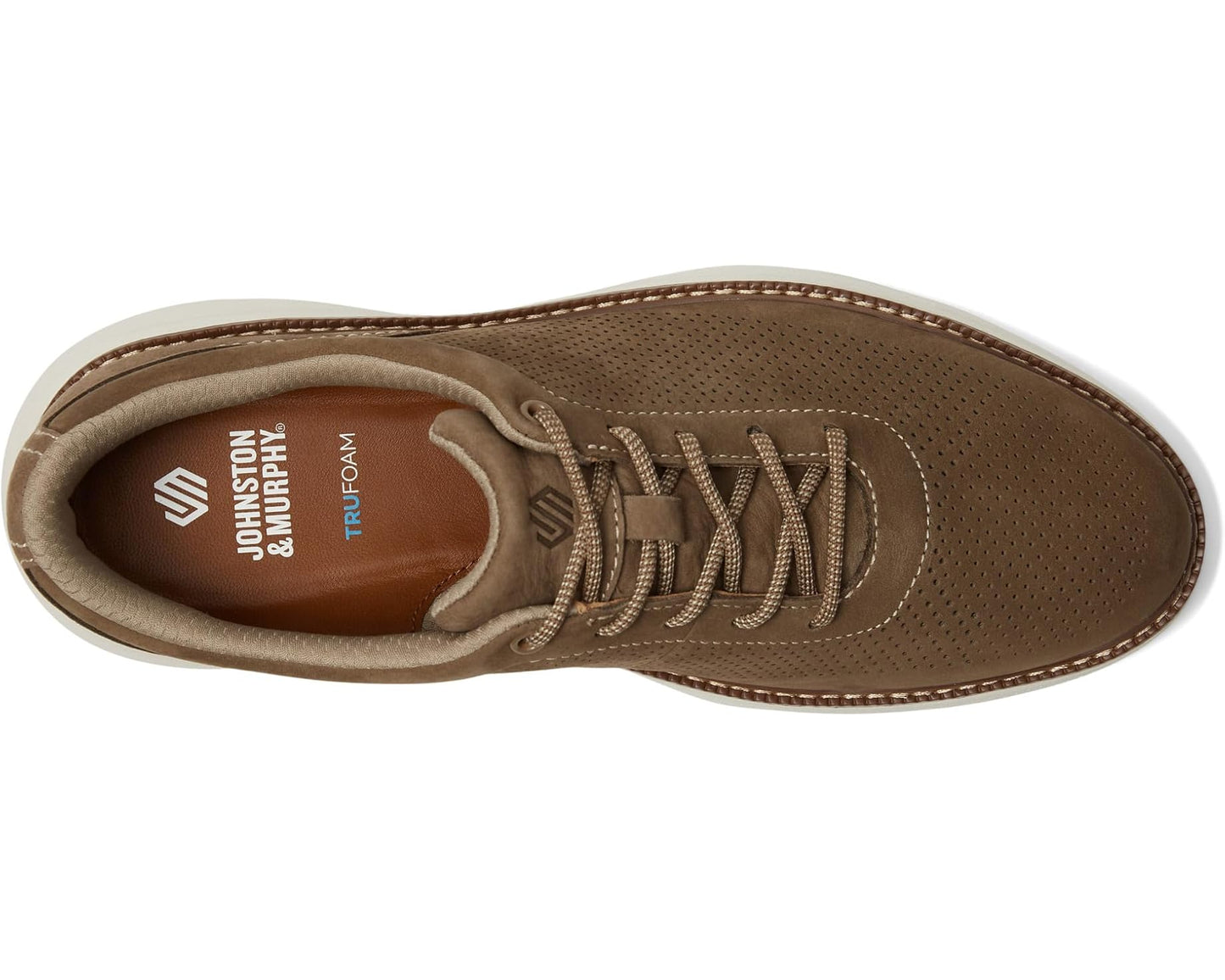 Men's Johnston & Murphy Hayden Perfed U-Throat Taupe Nubuck