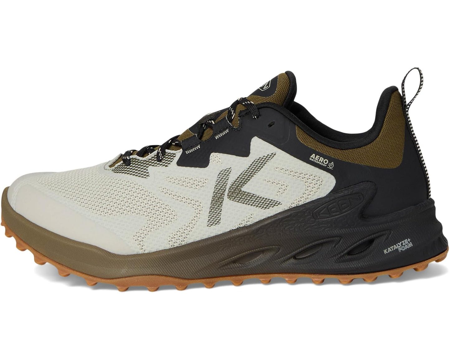 Men's KEEN Zionic NXT Waterproof Hiking Shoes Abbey Stone/Dark Olive
