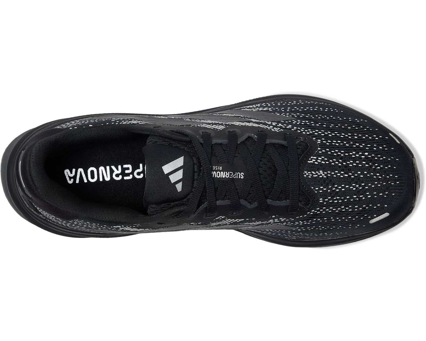 Men's adidas Supernova Rise 2 Running Shoes Black/Black/Silver Metallic