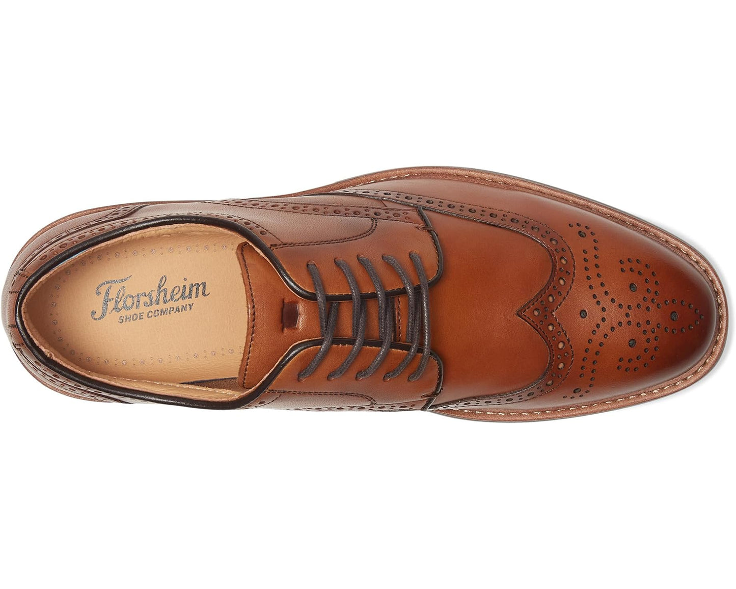 Men's Florsheim Anthem Wing Tip Oxford Saddle Tan