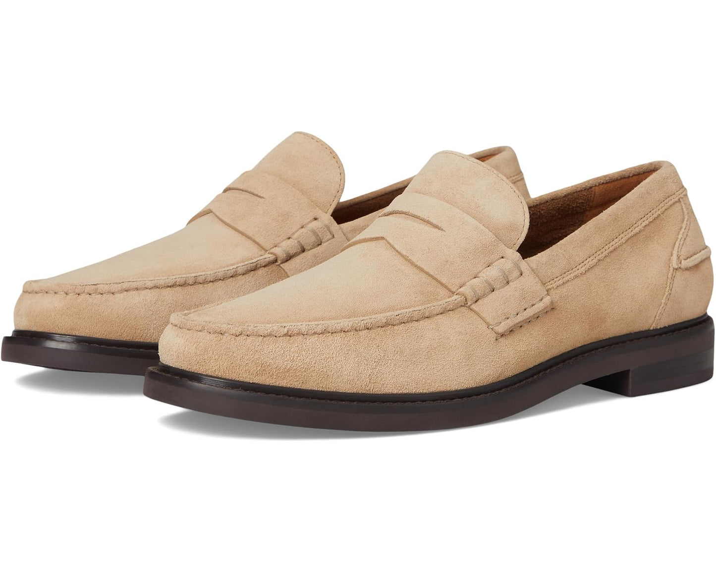 Men's Cole Haan Pinch Prep Penny Loafer Birchbeige Suede/Dark Chocolate