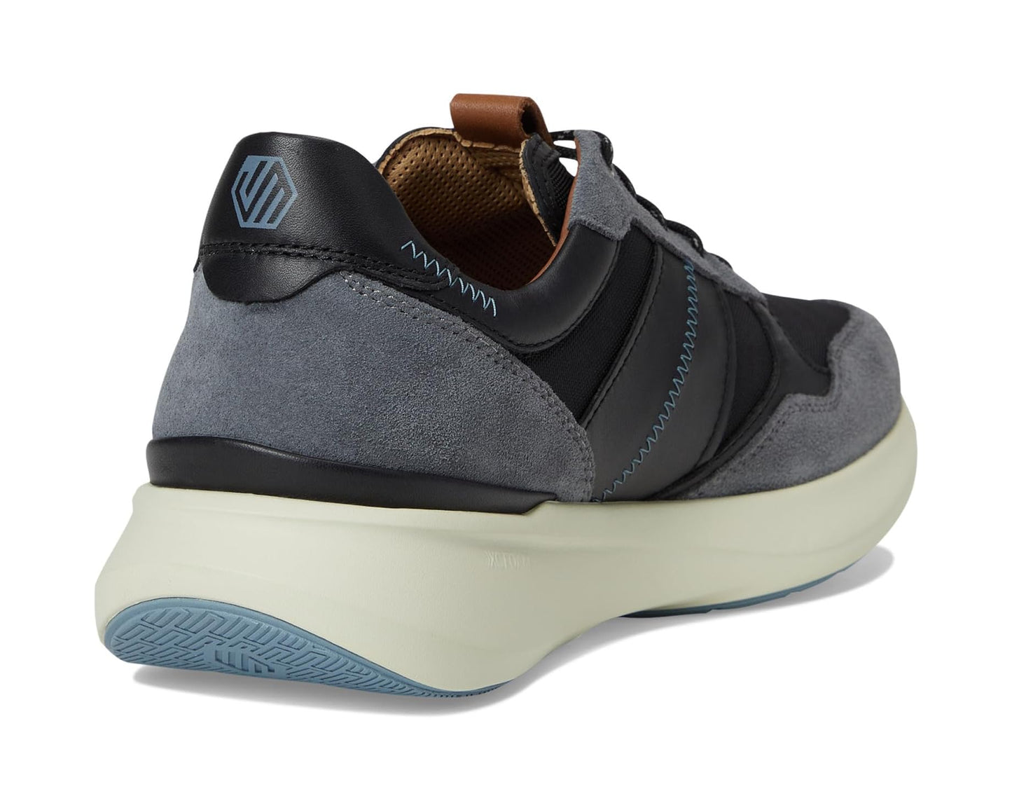 Men's Johnston & Murphy Xc Declan Jogger Gray Waterproof Suede/Black Waterproof Full Grain