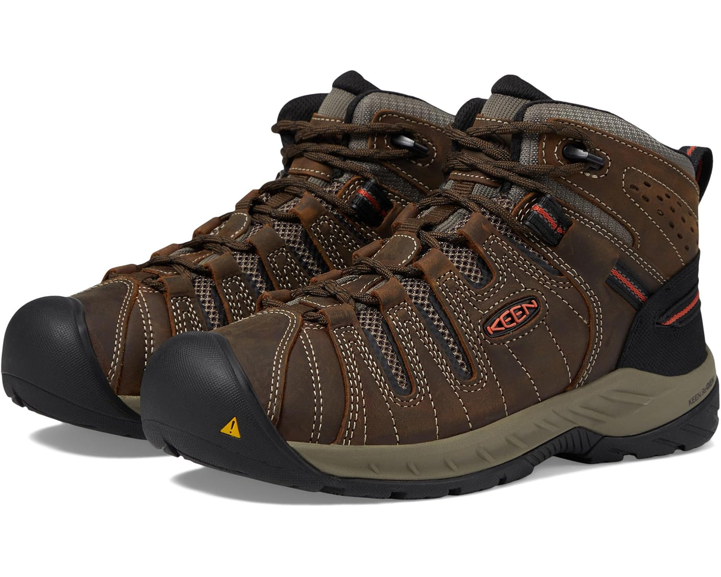 Men's KEEN Utility Flint II Mid Soft Toe Cascade Brown/Burnt Ochre
