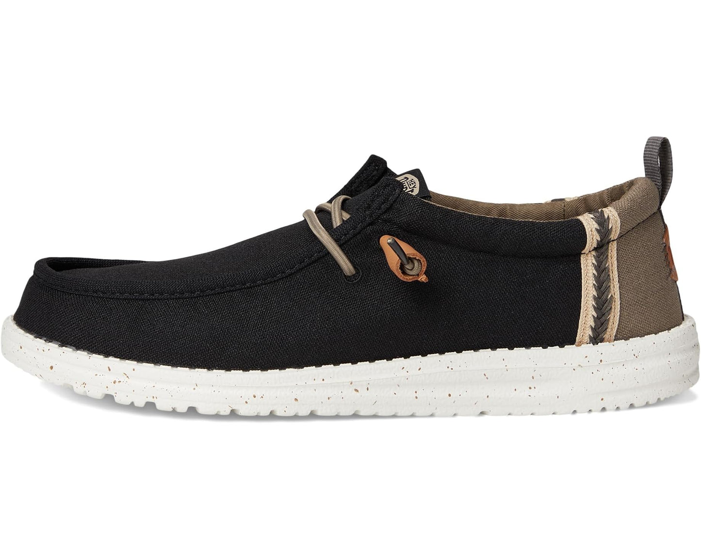 Men's Hey Dude Wally Summer Linen Black/Walnut