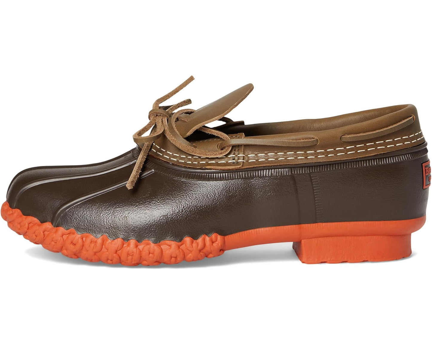 Men's L.L.Bean Rubber Moc Field Olive/Bean Boot Brown/Sail Orange