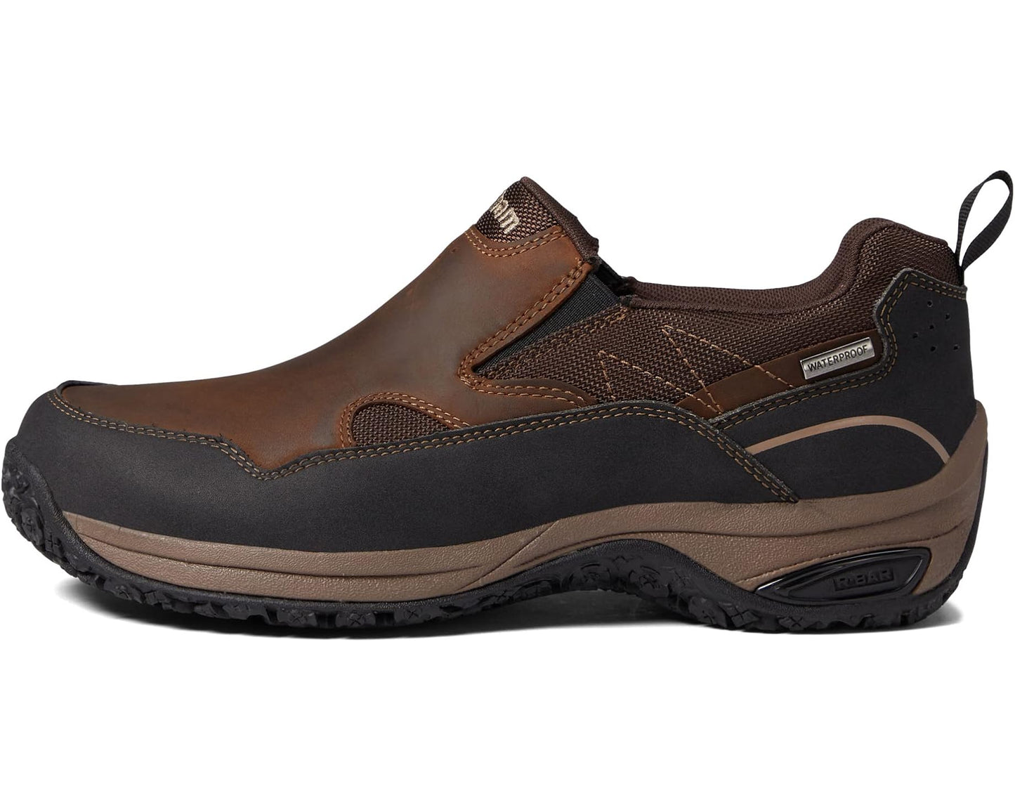 Men's Dunham Cloud Plus Waterproof Slip-On Brown Leather