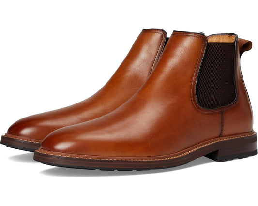 Men's Florsheim Anthem Plain Toe Gore Boots Saddle Tan Smooth