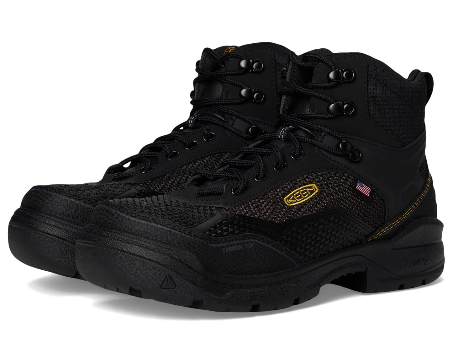Men's KEEN Utility Stronglite 6 Waterproof Boot (Comp Toe) Black/Black
