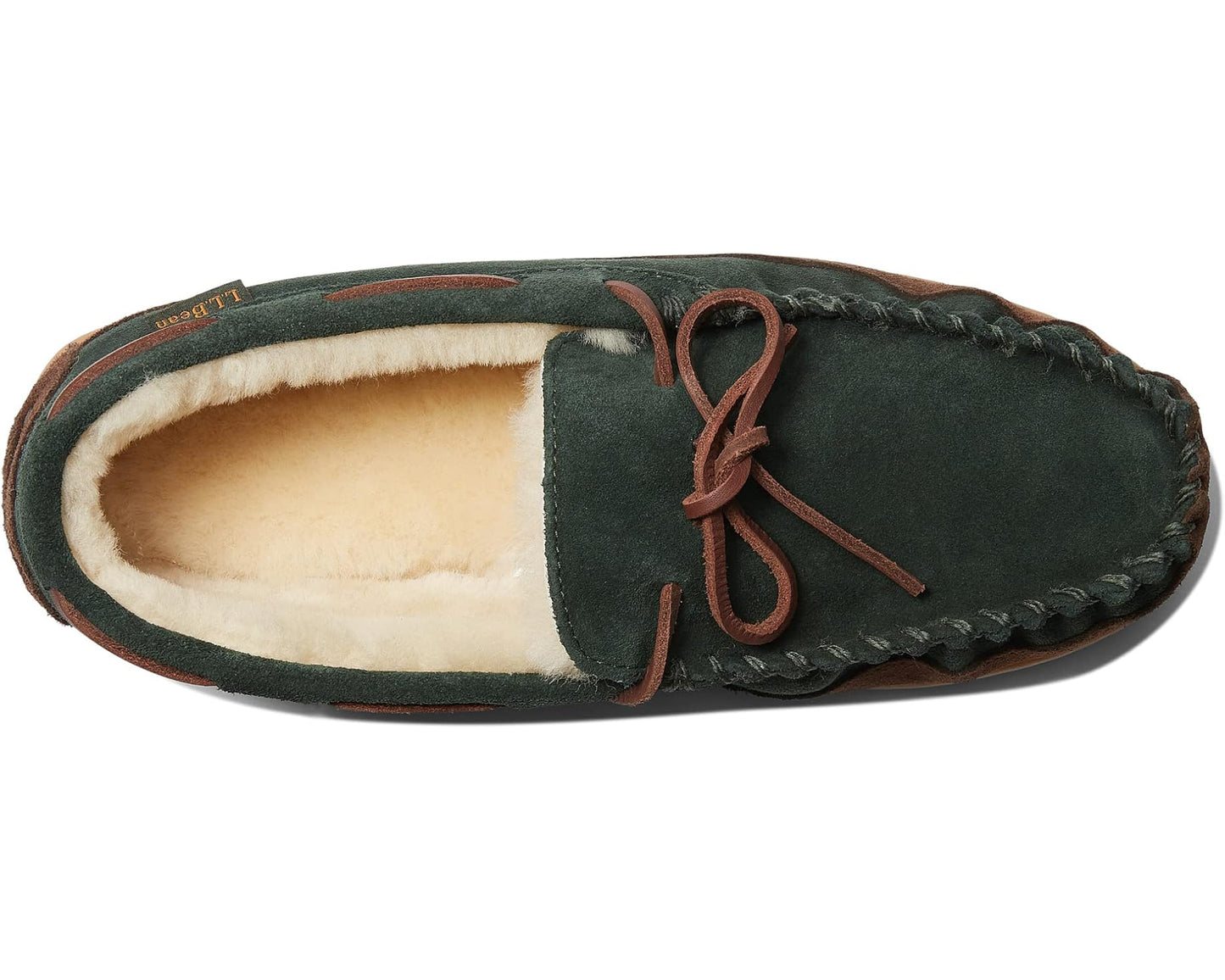 Men's L.L.Bean Wicked Good Moccasins Black Spruce/Chocolate