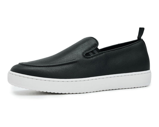 Men's FitFlop Craft-Q Tumbled-leather Moc Loafers Black