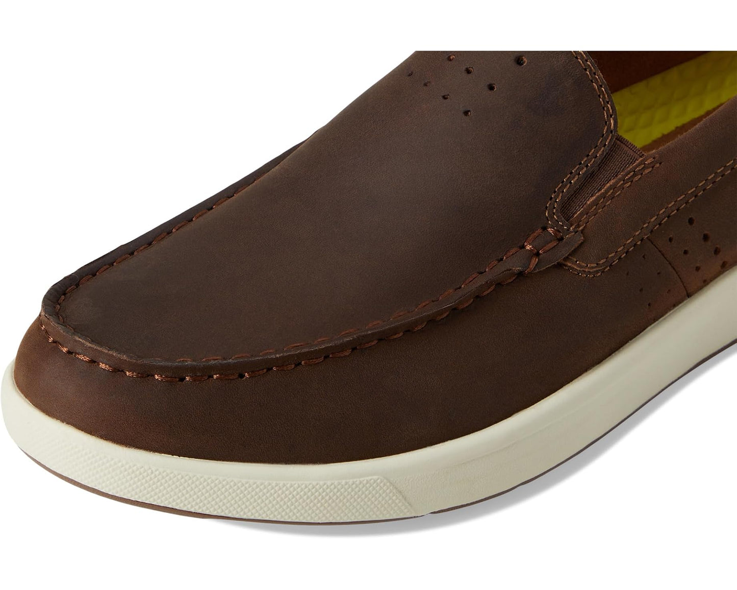 Men's Florsheim Crossover Moc Toe Slip-On Brown Pull Up