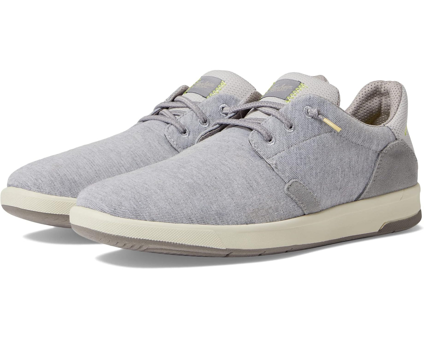 Men's Florsheim Crossover Canvas Elastic Lace Slip-On Sneaker Light Gray Canvas