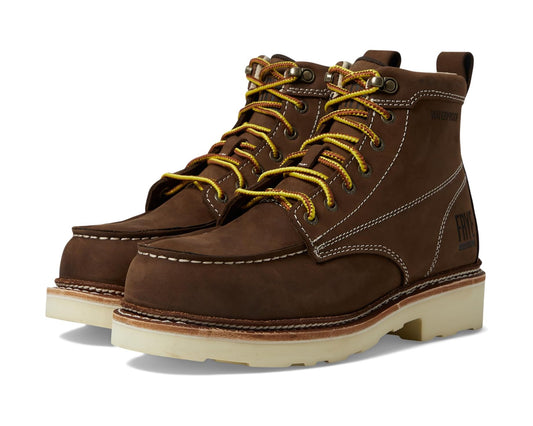 Men's Frye The Safety-Crafted Work Boots Dark Brown