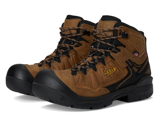 Men's KEEN Utility Targhee IV Waterproof Work Boot (Carbon Toe) Belgian/Black