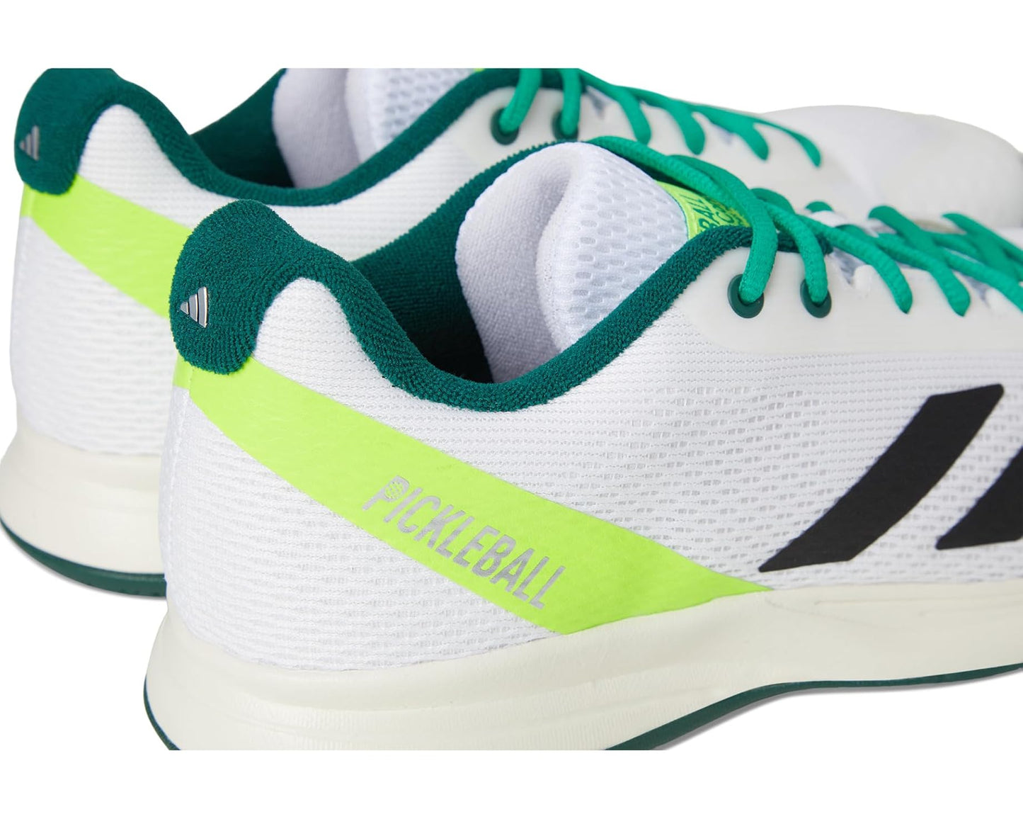 Men's adidas Courtflash Tennis Shoes White/Black/Collegiate Green