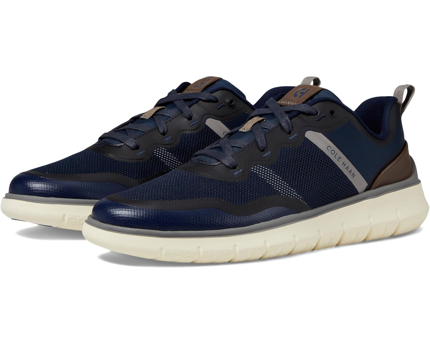 Men's Cole Haan Generation Zerogrand Textured Sneakers Navy Blazer/Truffle/Titanium