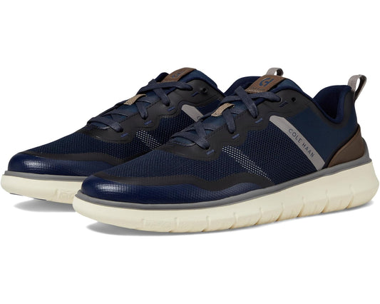 Men's Cole Haan Generation Zerogrand Textured Sneakers Navy Blazer/Truffle/Titanium