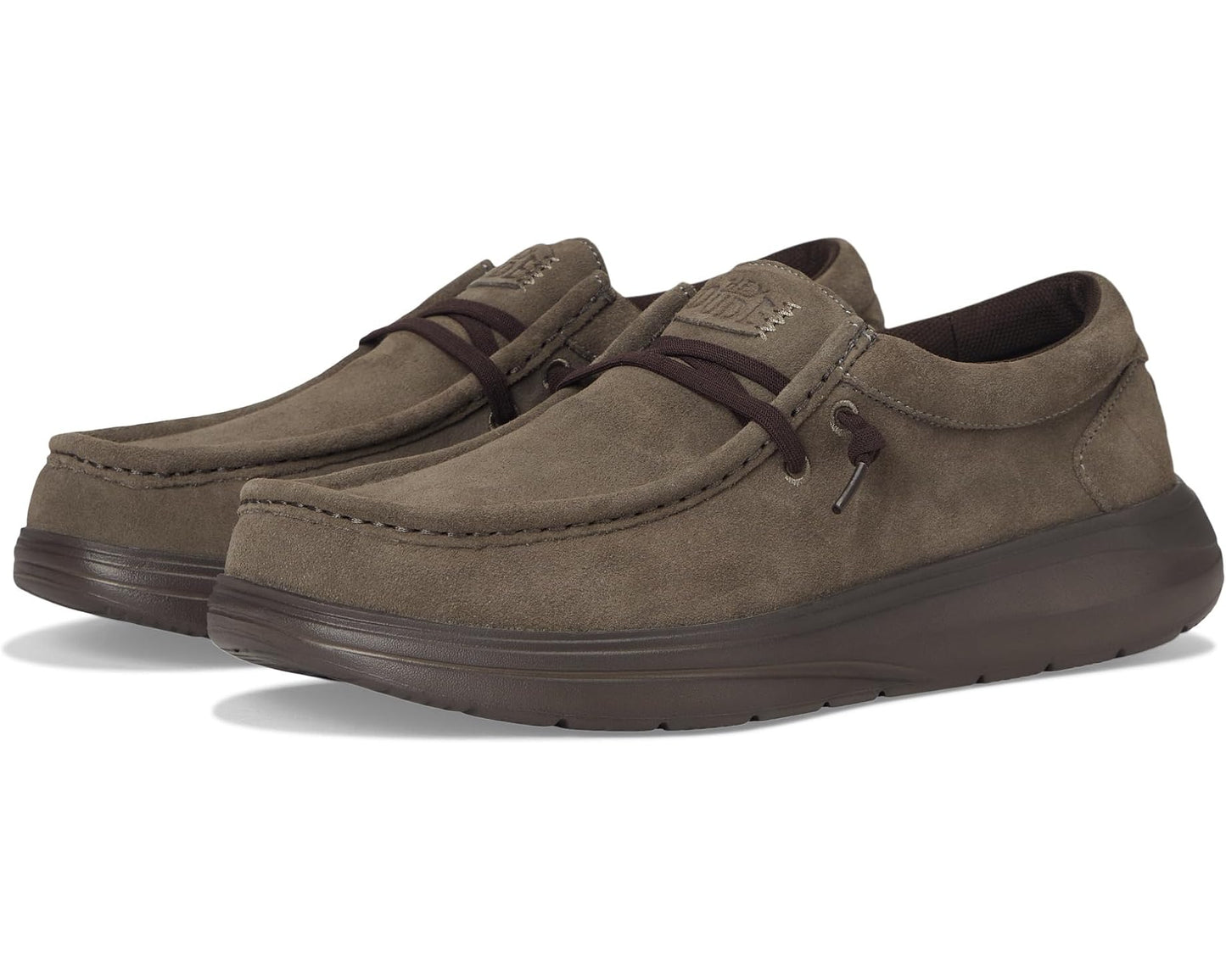 Men's Hey Dude Wally COMF Suede Major Brown/Mole Brown