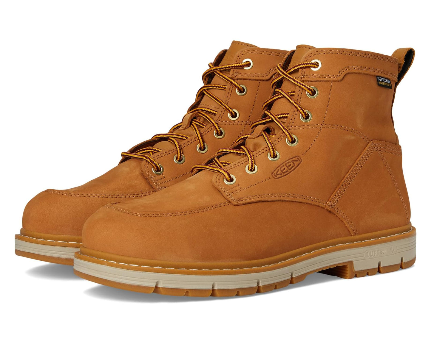 Men's KEEN Utility San Jose 6” Alloy Toe Waterproof 90 Degree Heel Bistre/Gum