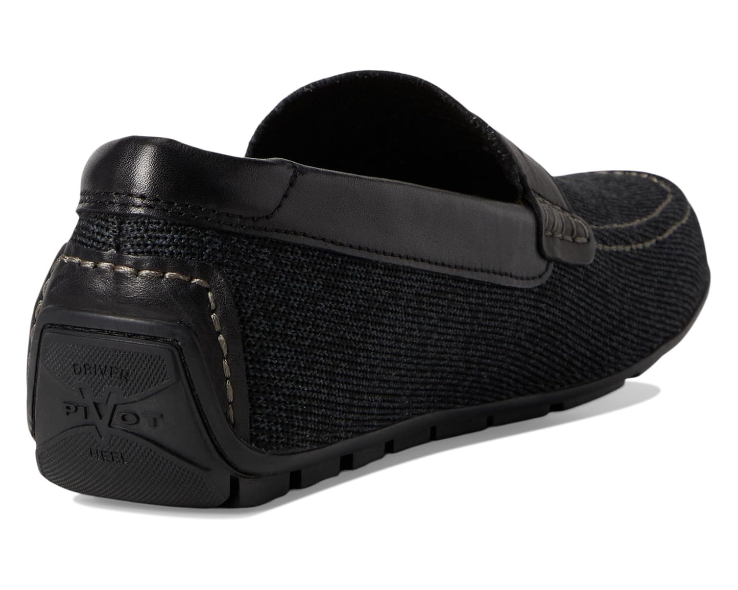 Men's Florsheim Motor Knit Moc Toe Penny Driver Black