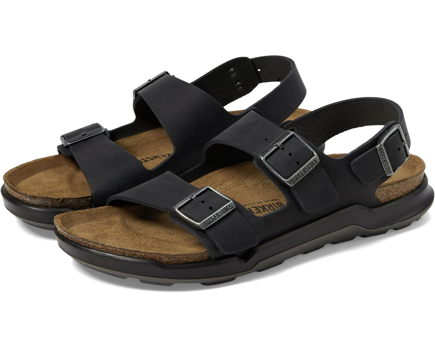 Men's Birkenstock Milano Rugged Black Oiled Leather