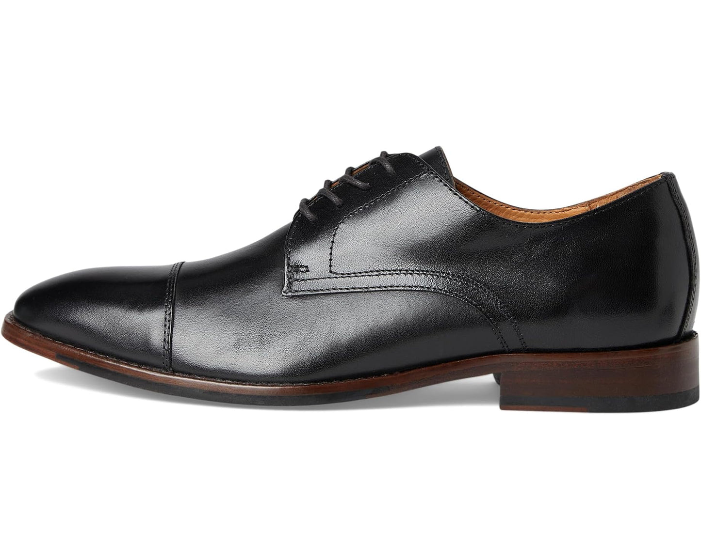 Men's Johnston & Murphy Richland Cap Toe Black Full Grain