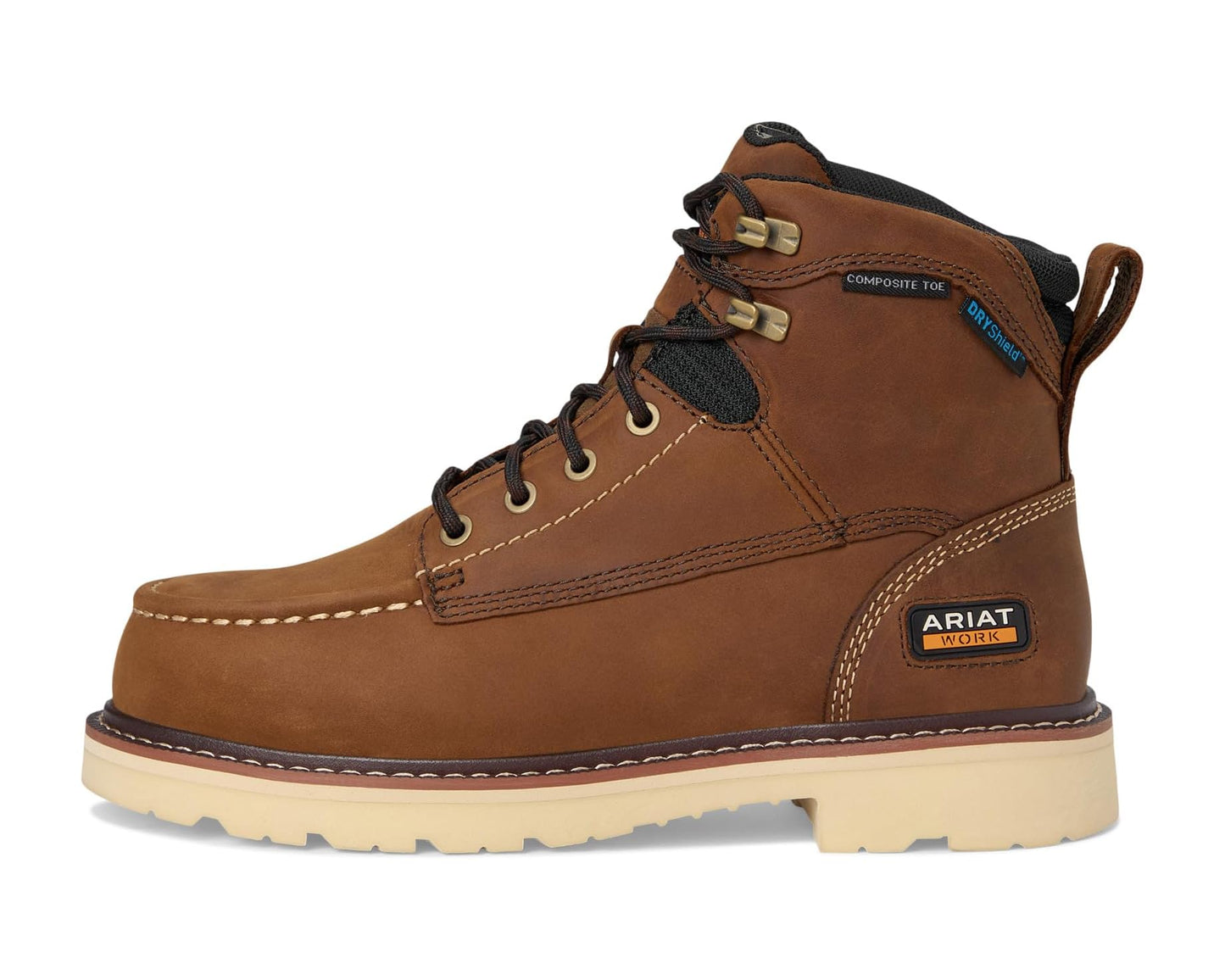 Men's Ariat Rebar Lift 6 Waterproof Composite Toe Work Boots Distressed Brown