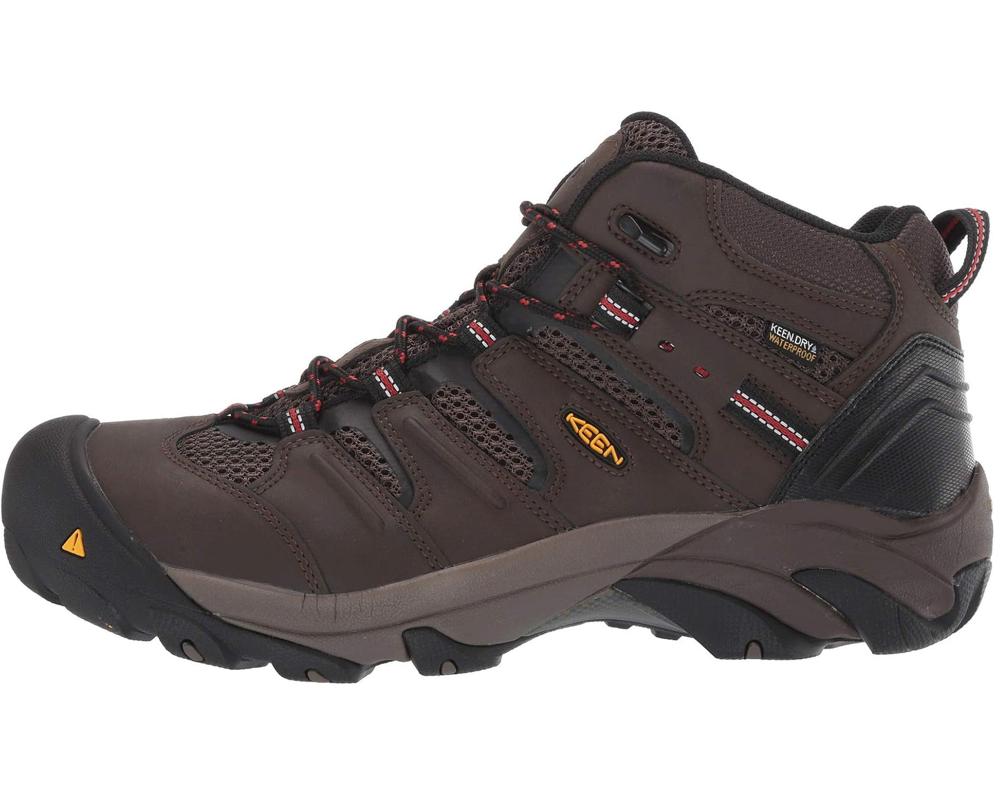 Men's KEEN Utility Lansing Mid Waterproof Steel Toe Cascade Brown/Brindle