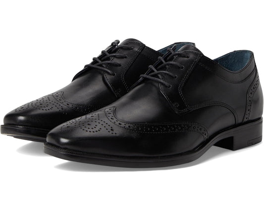 Men's Johnston & Murphy Gibbons Wingtip Black Full Grain