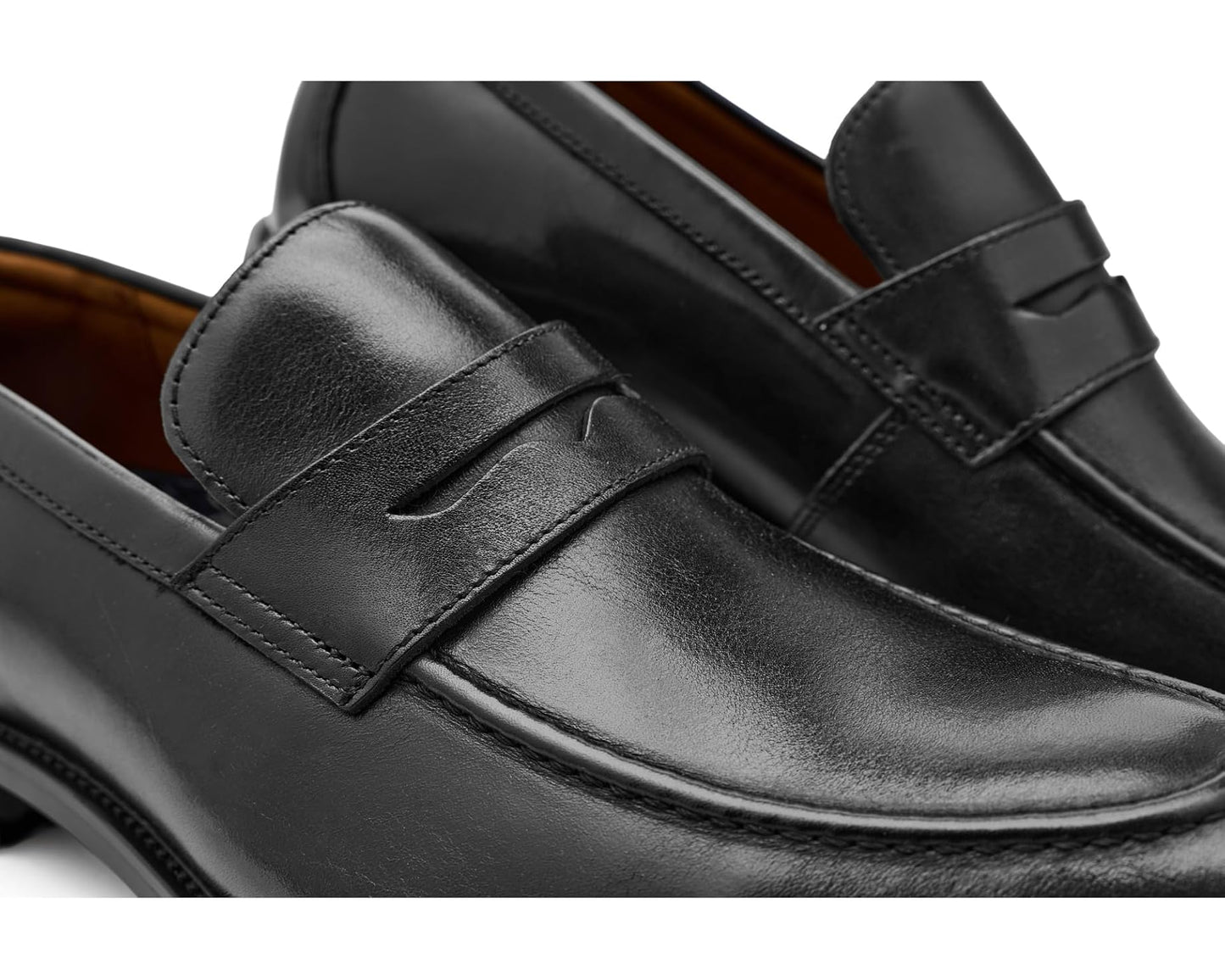 Men's Florsheim Rucci Moc Toe Penny Loafer Black/Black