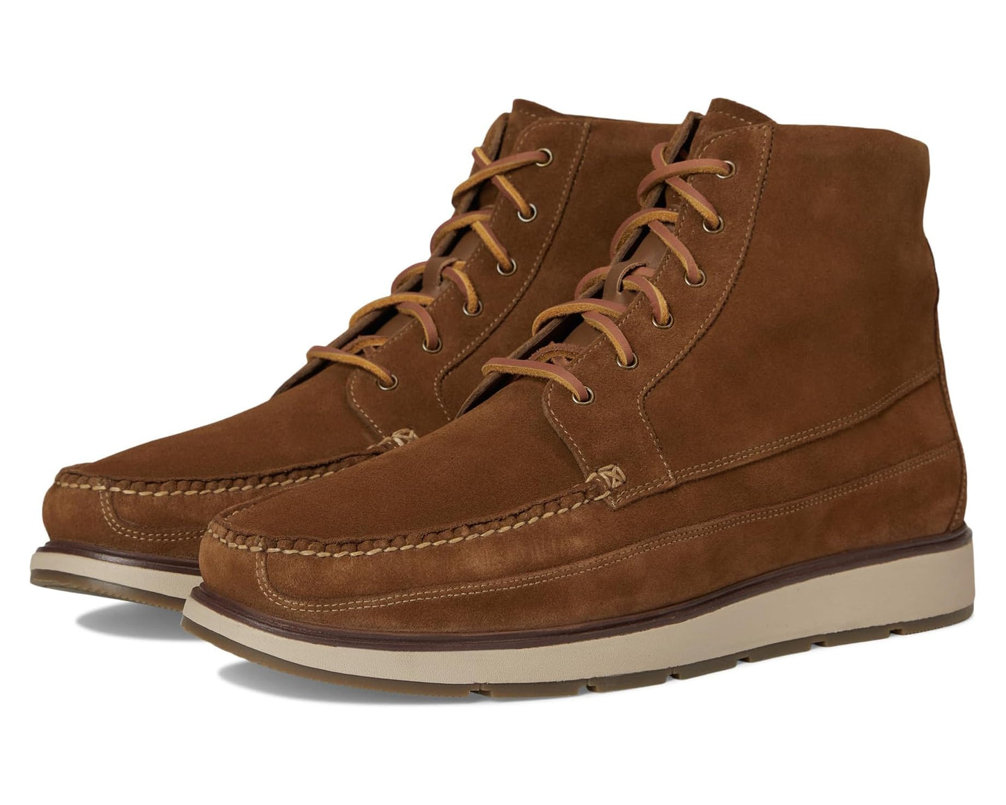 Men's Cole Haan Muir Moc Tall Boots Spiced Brown Suede/Oat Wp