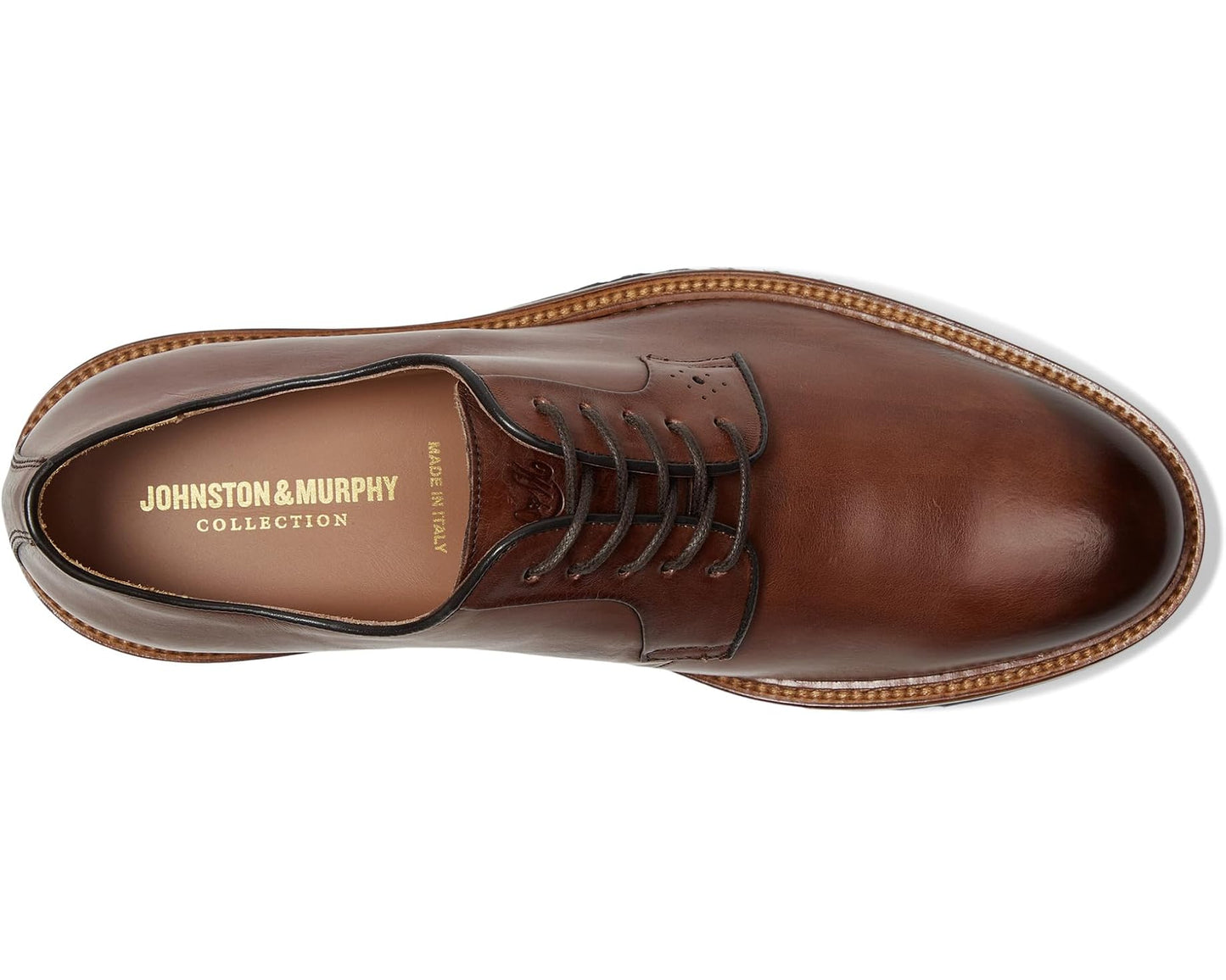 Men's Johnston & Murphy Collection Hartford Plain Toe Tan Italian Calfskin