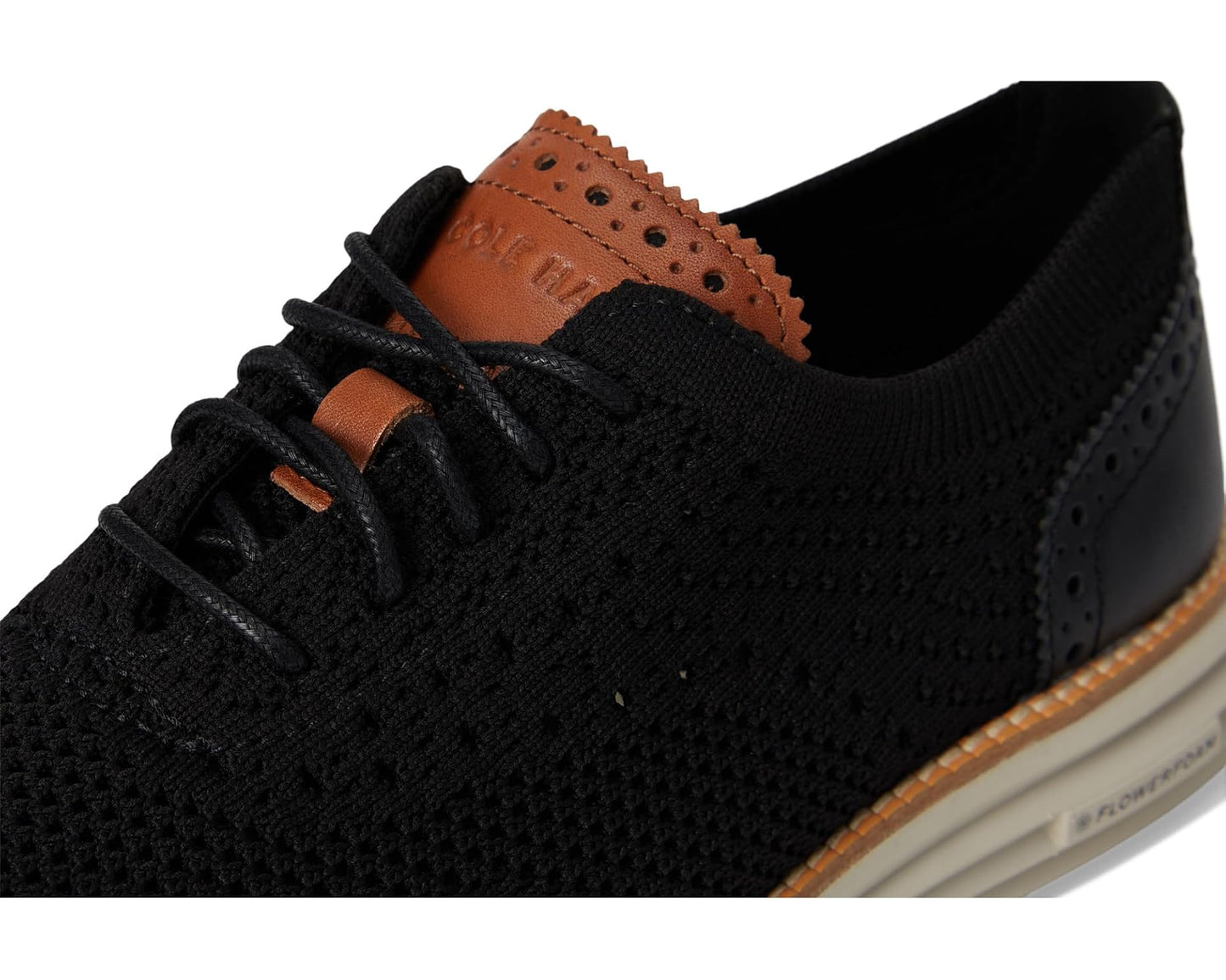 Men's Cole Haan Original Grand Remastered Stitchlite Oxford Black/British Tan/Silver Lining