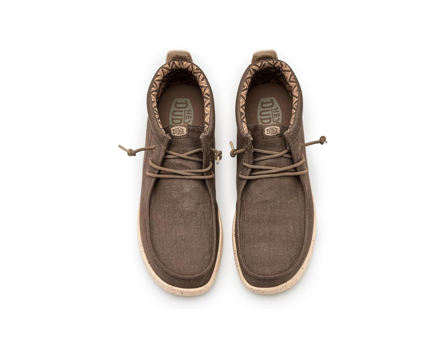 Men's Hey Dude Wally Mid Gripr Stretch Canvas Teak Brown/Multi