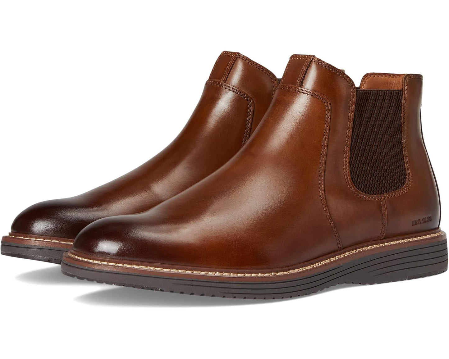 Men's Johnston & Murphy Upton Chelsea Boots Tan Full Grain