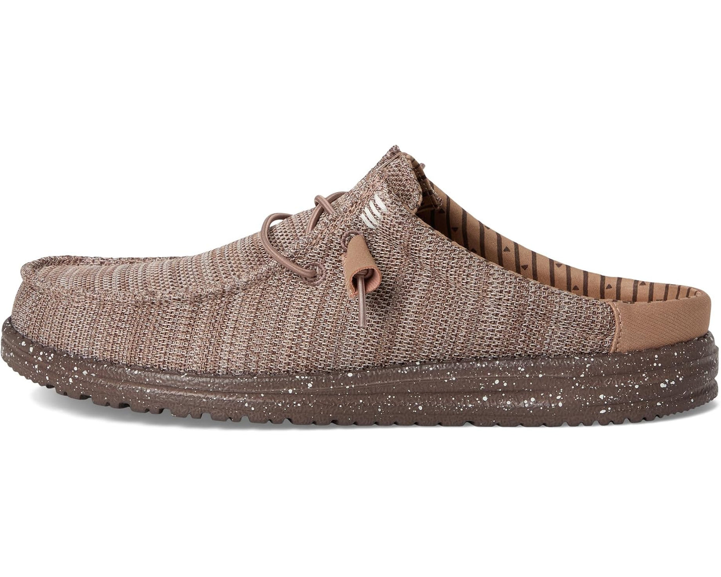 Men's Hey Dude Wally Slip Stretch Sox Deep Taupe/Chanterelle Tan