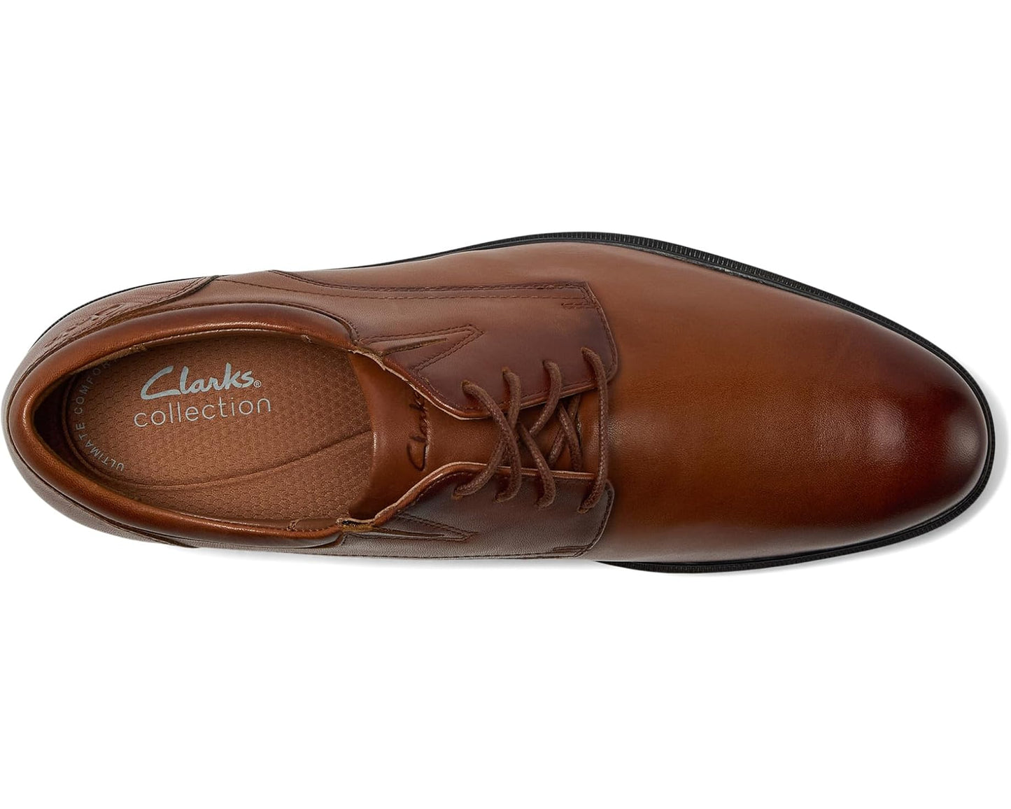 Men's Clarks Steadwell Lace Dark Tan Leather