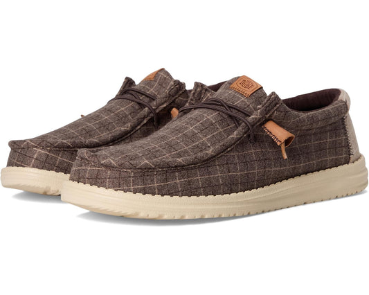 Men's Hey Dude Wally Plaid Corduroy Mole Brown/Multi