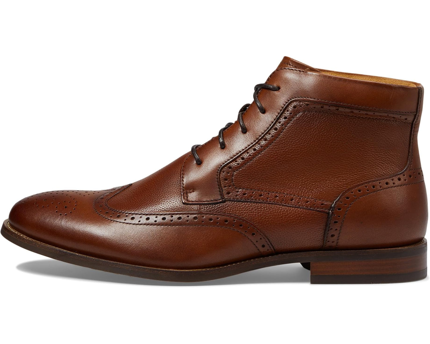 Men's Florsheim Rucci Wingtip Lace Boots Cognac