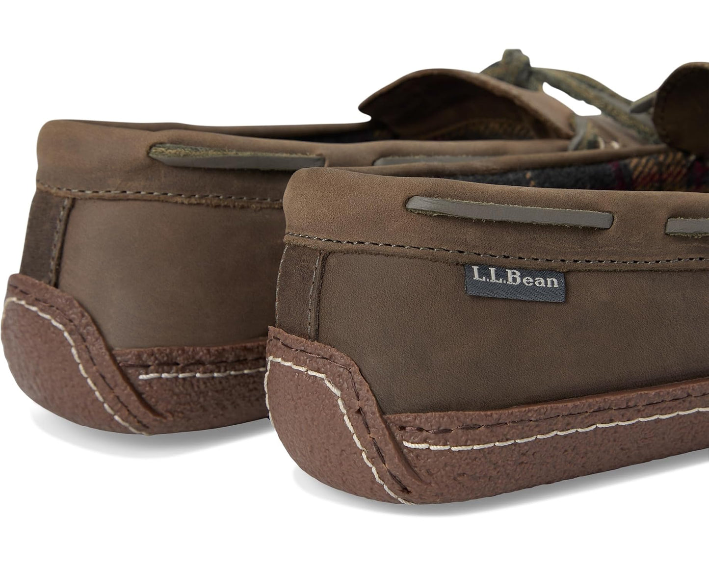 Men's L.L.Bean Hand Sewn Slippers Flannel-Lined Graphite