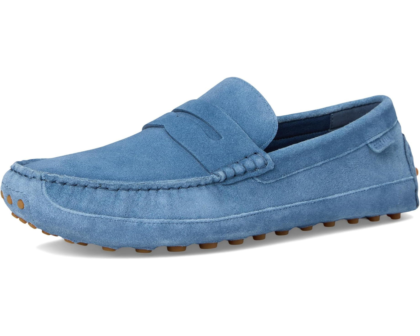 Men's Cole Haan Davies Grand Penny Driving Loafers China Blue Suede/Gum