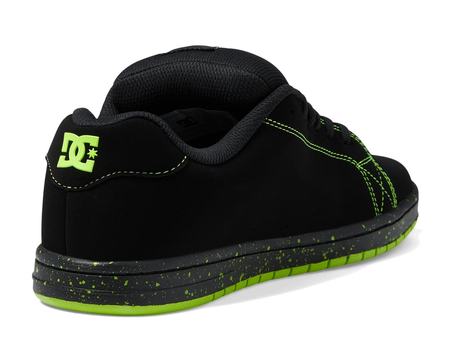 Men's DC Gaveler Casual Low Top Skate Shoes Sneakers Black/Lime Green
