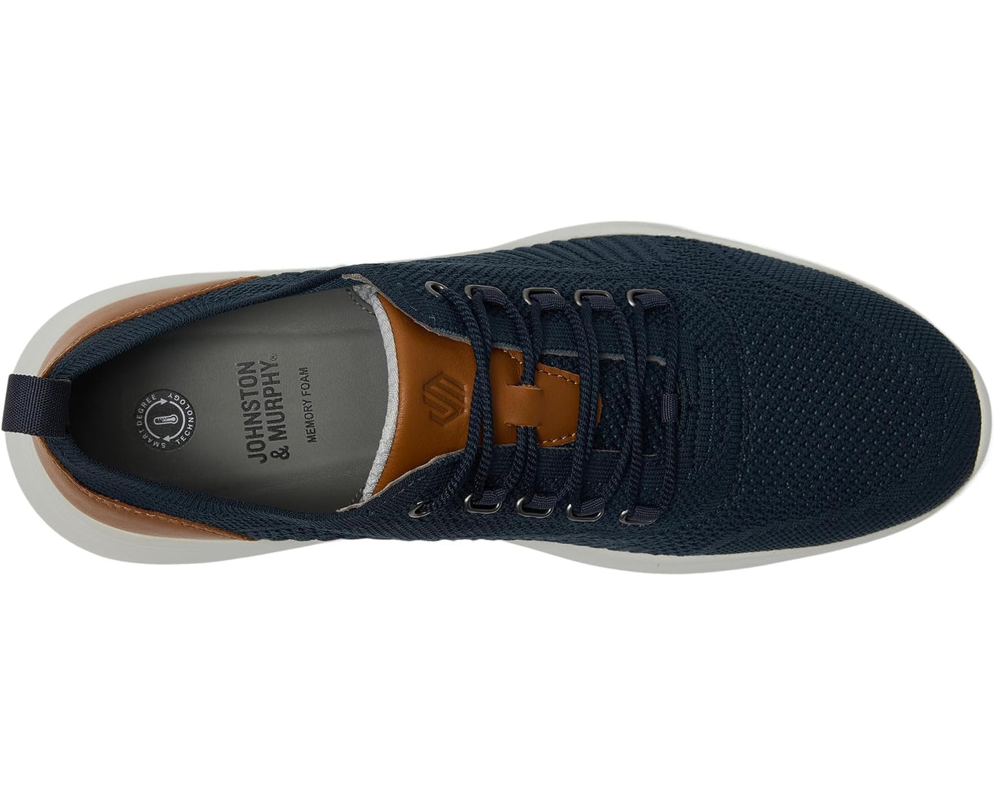 Men's Johnston & Murphy Amherst Knit U Throat Navy Knit